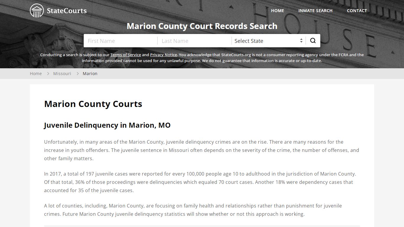 Marion County, MO Courts - Records & Cases - StateCourts