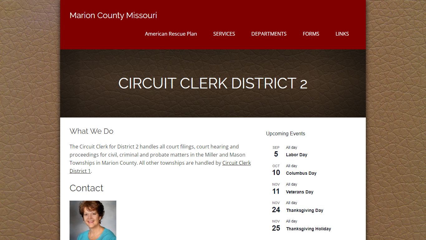 Circuit Clerk District 2 – Marion County Missouri